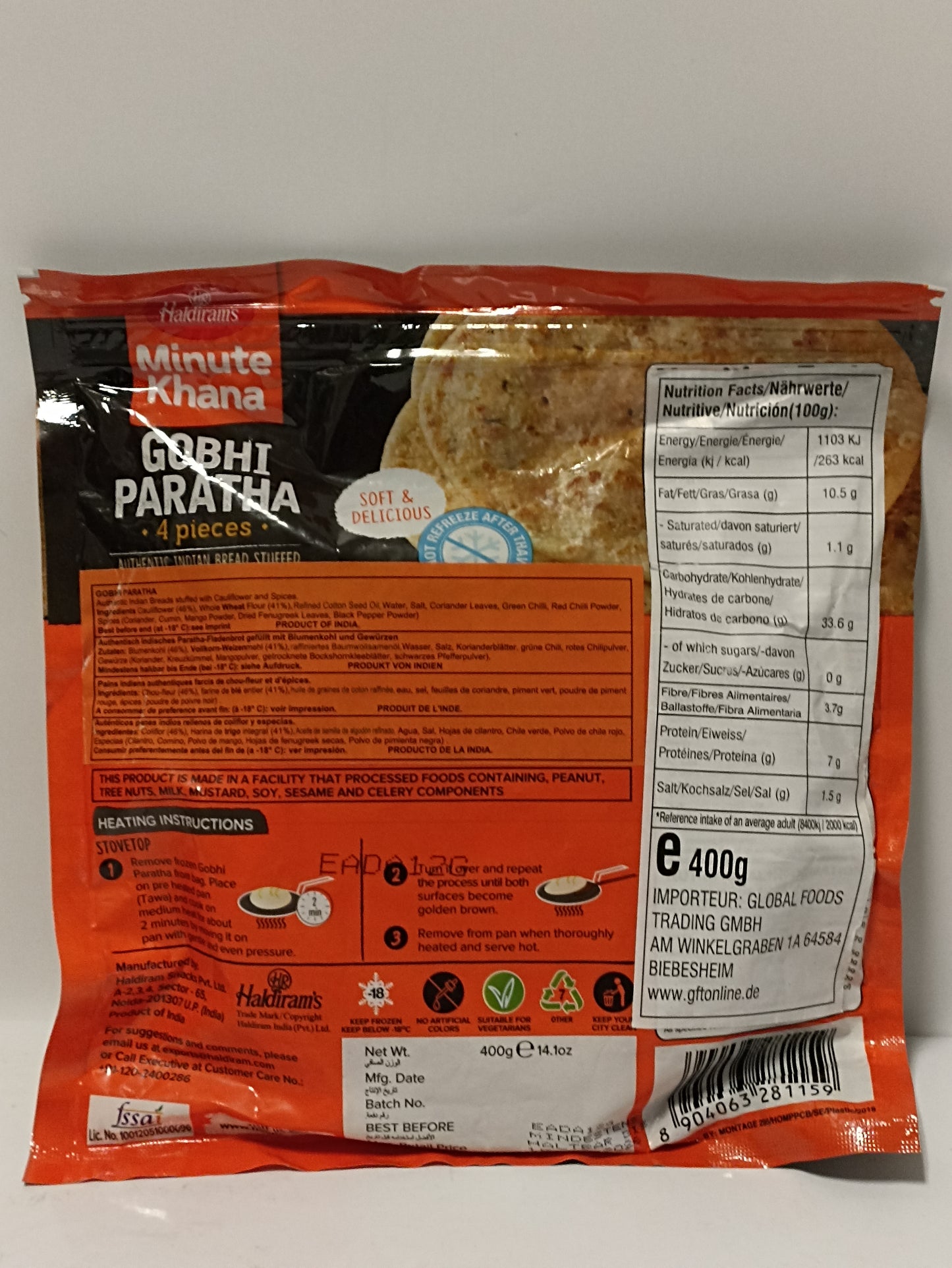 Haldiram Aloo Gobhi Paratha 400g