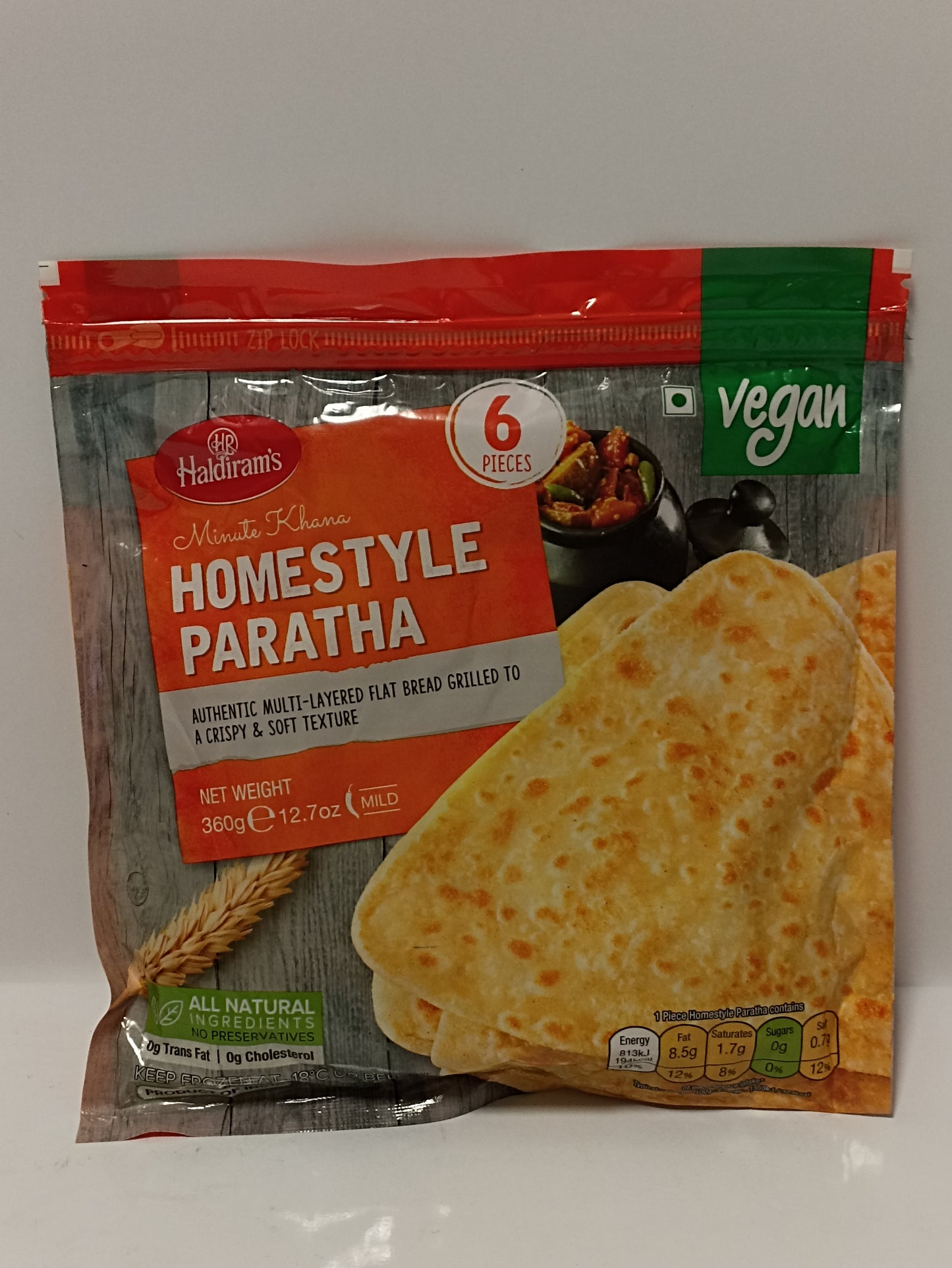 Haldiram Homestyle Paratha Vegan 360g