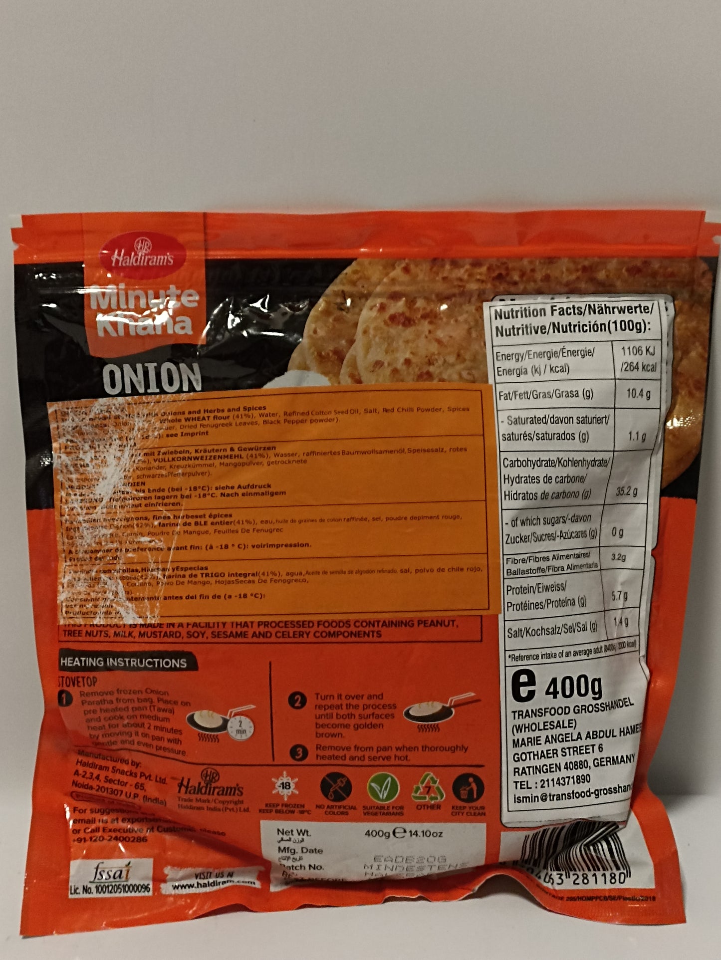 Haldiram Onion Paratha 400g
