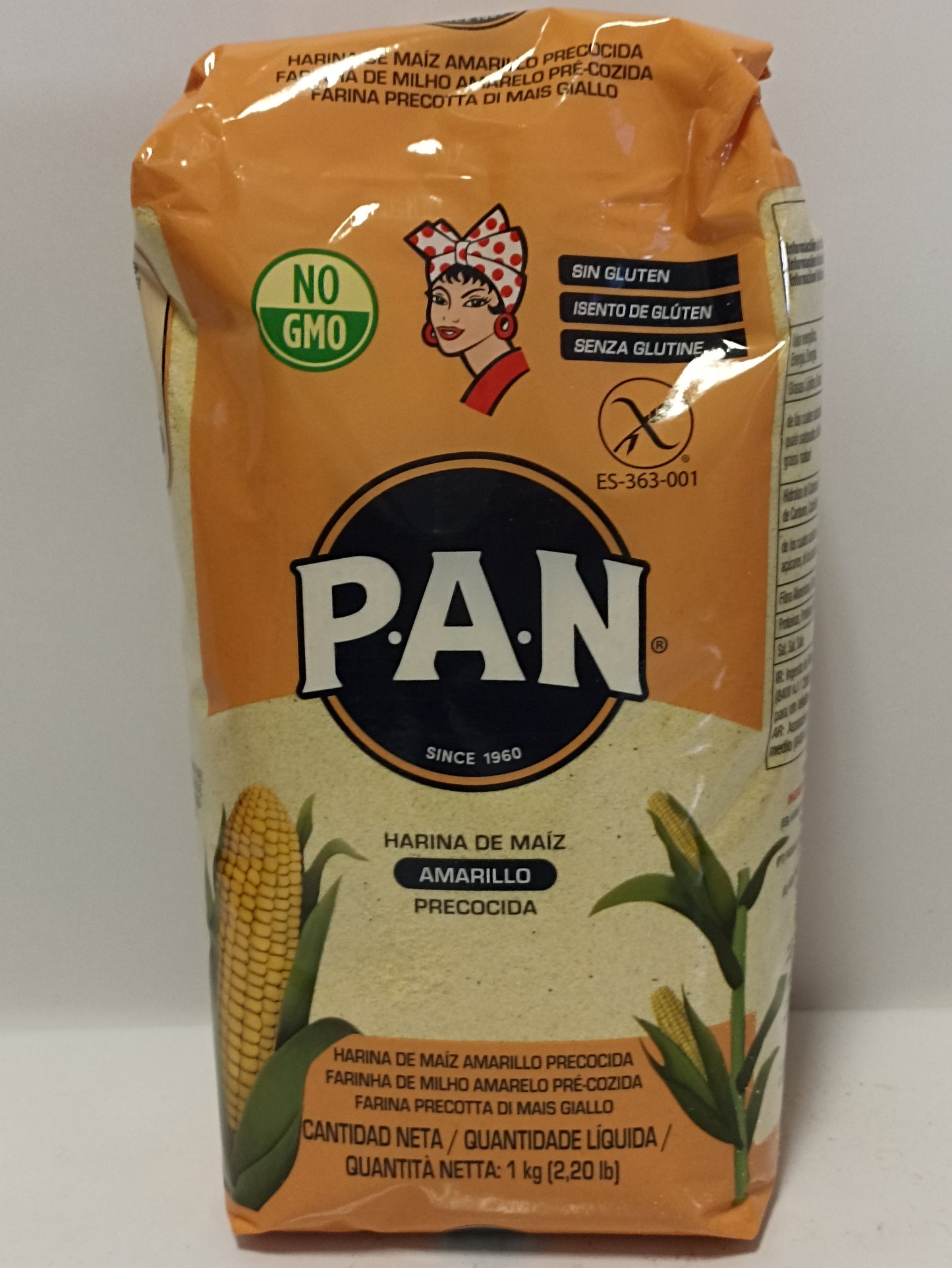 Pan Harina de Maiz Amarillo Precocida 1kg