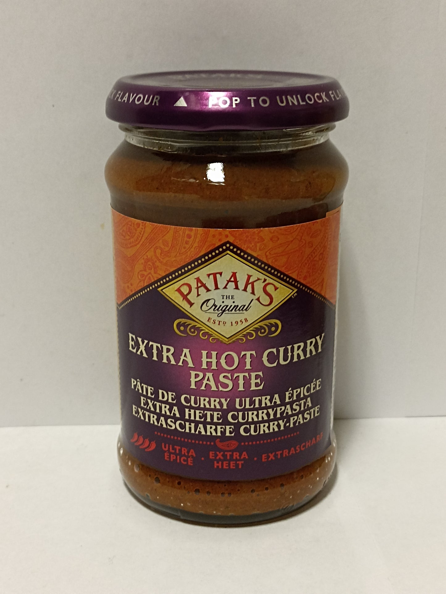 Patak's Extra Hot Curry Paste Extrascharf 283g