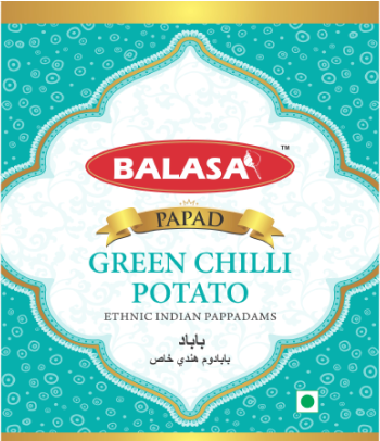 Balasa Green Chilli Potato Papad 100g