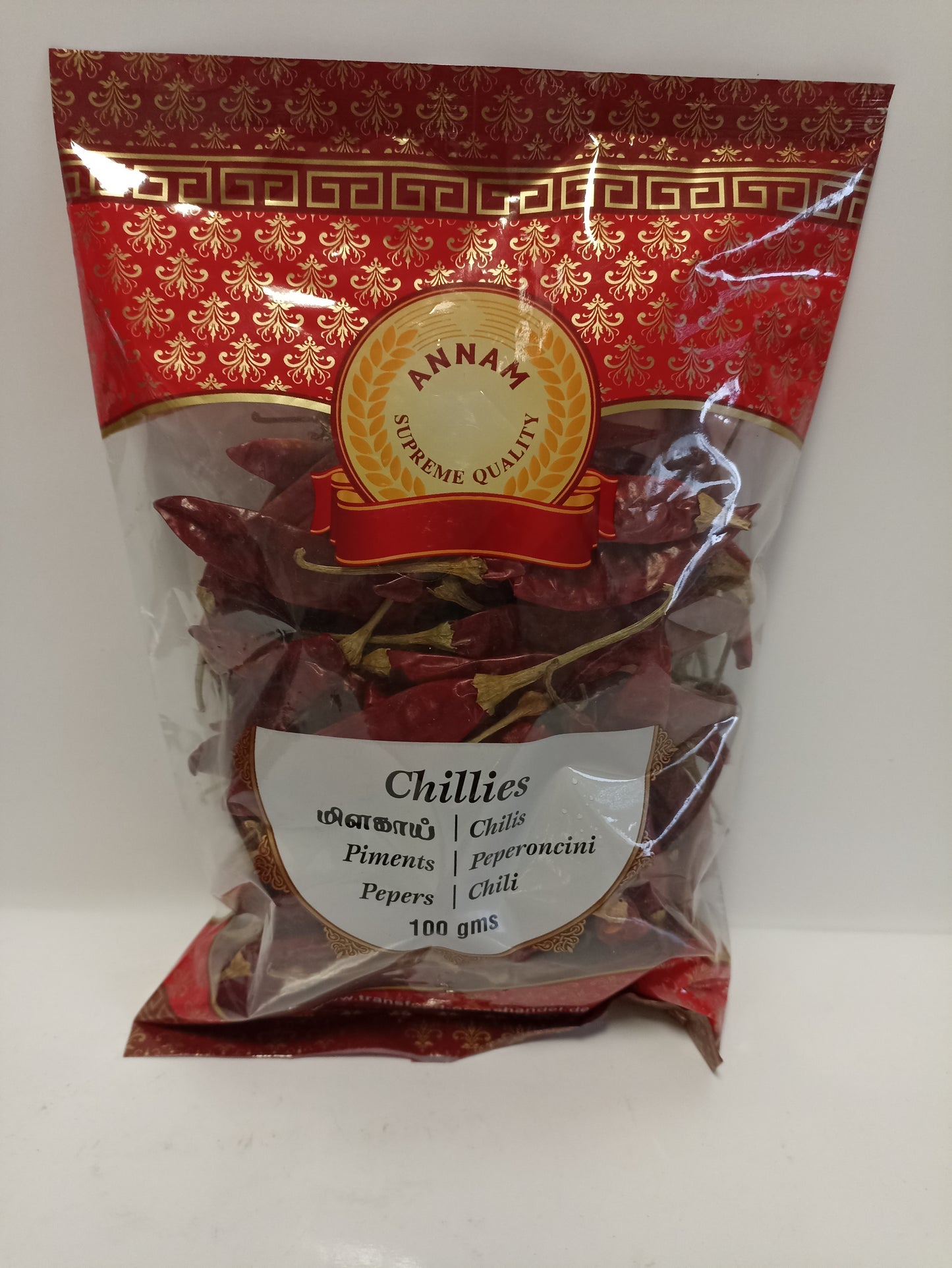 Annam Chillies with Stem 100g