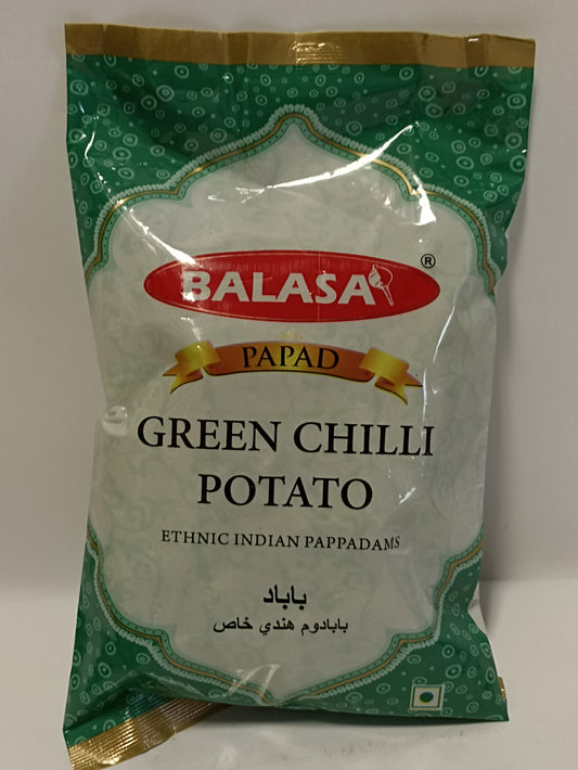 Balasa Green Chilli Potato Papad 100g