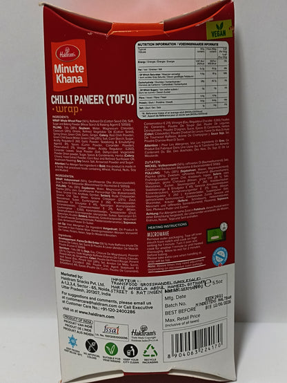 Haldiram Wrap Chilli Paneer Tofu156g