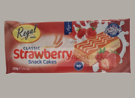 Regal Strawberry Cake Bars 250g