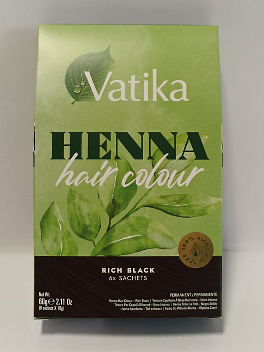 Vatika Henna Hair Color Rich Black 60g