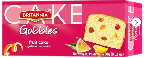 Britannia Gobbles FruitCake 250g