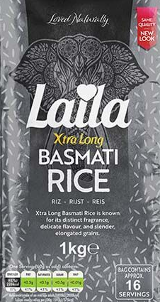 Laila Extra Long Basmati Reis 1kg