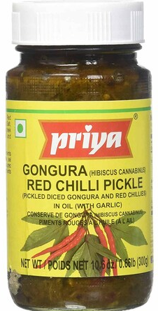Priya RoselleLeaves & Red Chilli  in Oil 300g