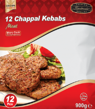 Crown 12 Chappal Kebabs Meat 900g